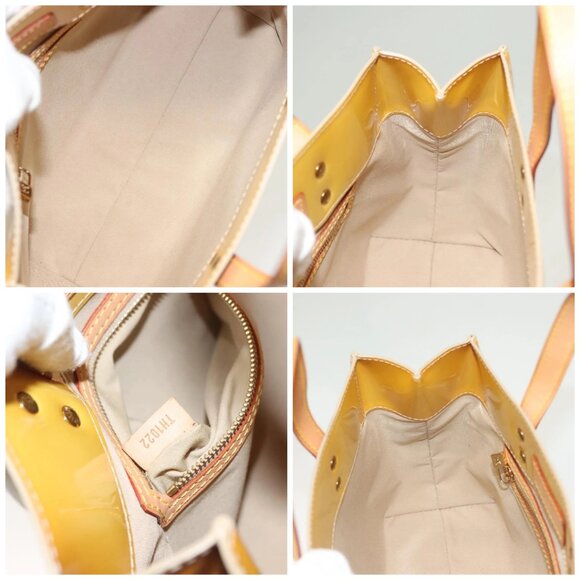 LOUIS VUITTON Monogram Vernis Reade PM Hand Bag Beige LV Auth - Picture 16 of 16